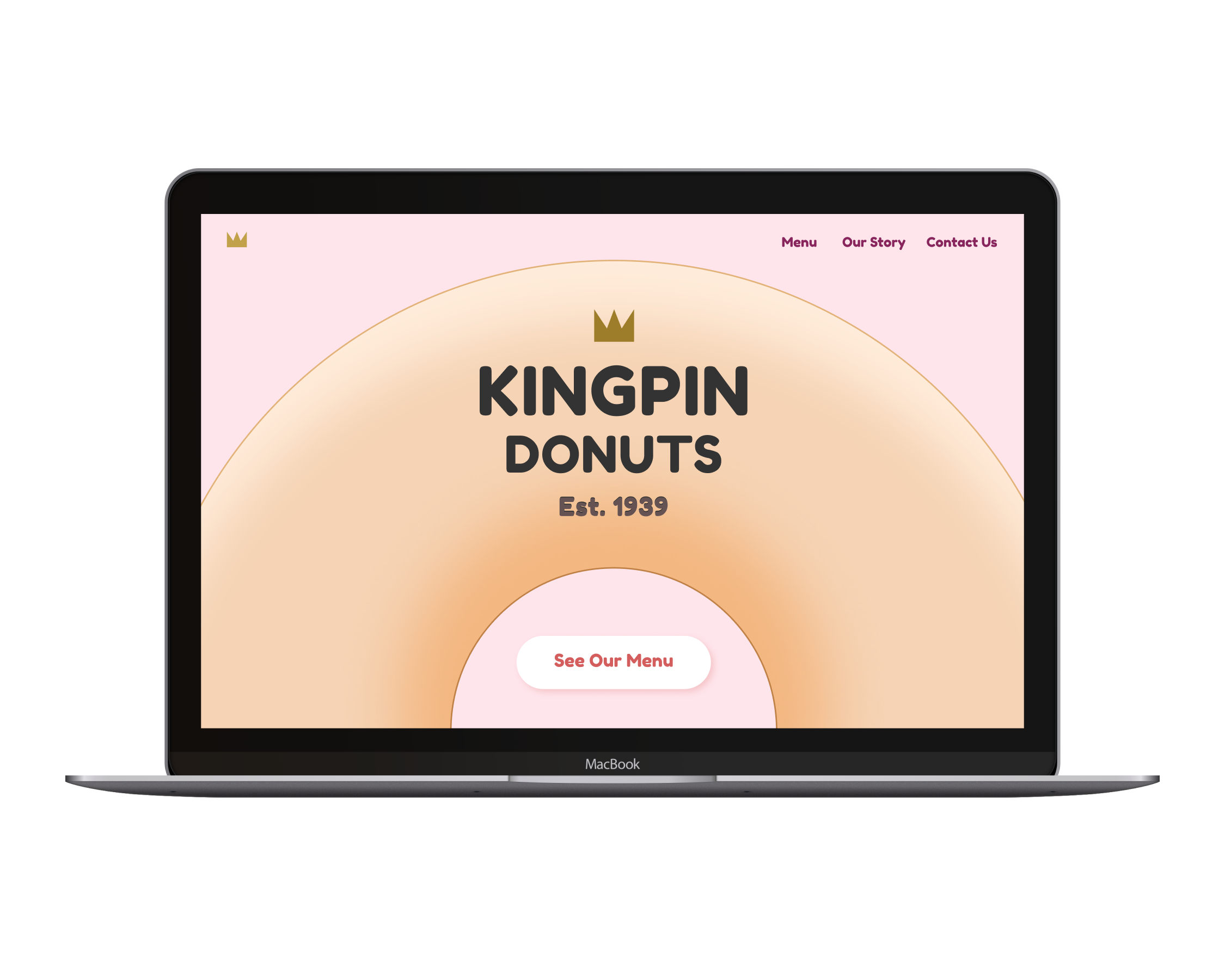 donut website on laptop screen